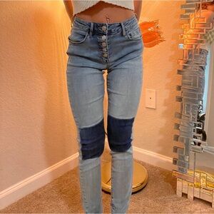 Pacsun color patch high rise jeans